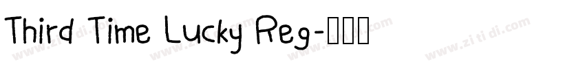Third Time Lucky Reg字体转换